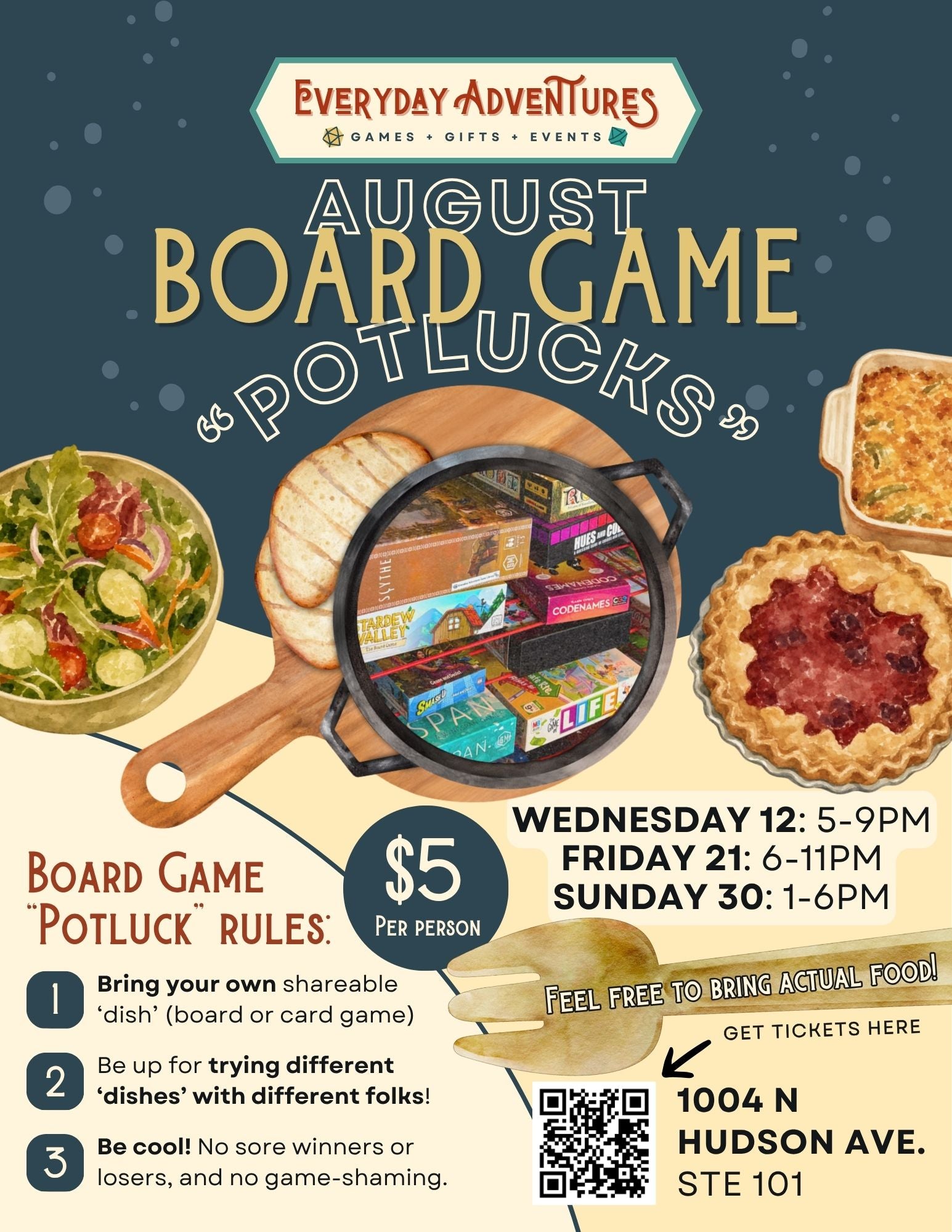 August Board Game "Potluck"