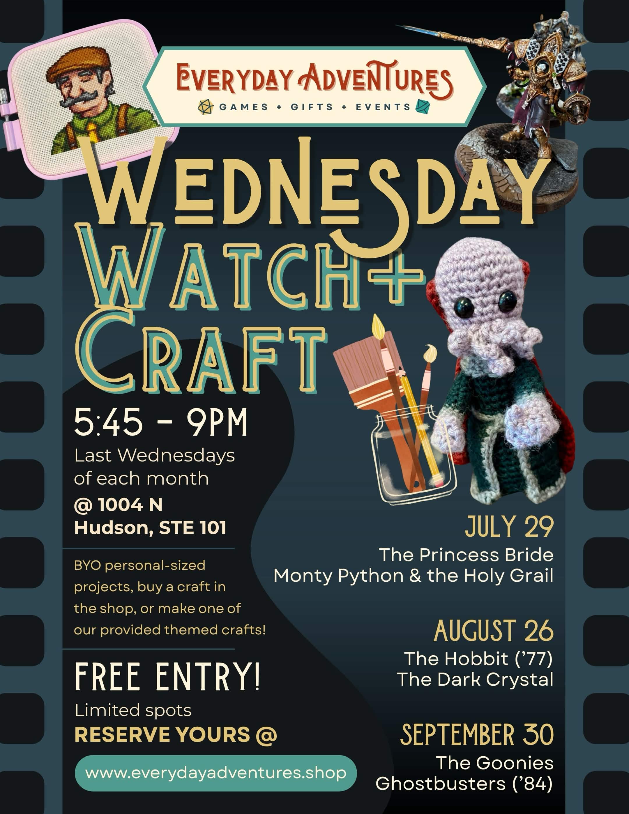 Wednesday Watch & Craft - Princess Bride / Monty Python and the Holy Grail