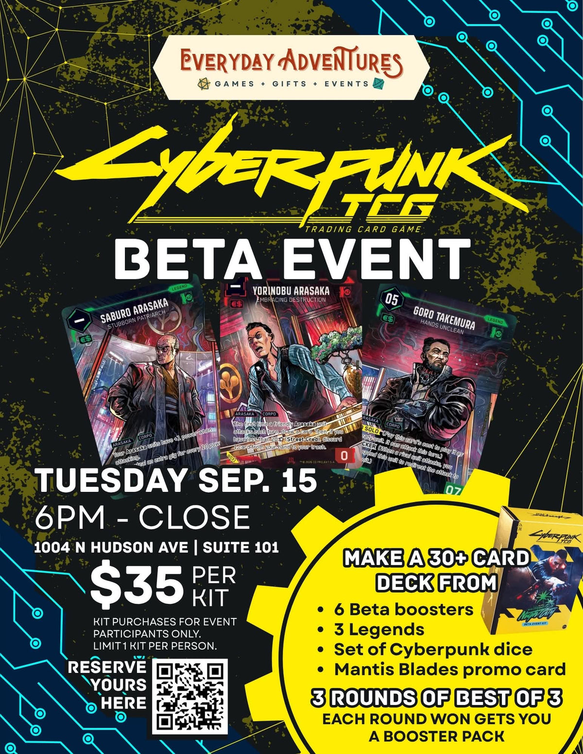 Cyberpunk TCG Beta Event